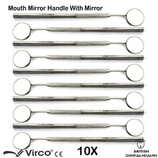 10X Dentistry Hygienist Examination Tools Dental Mouth Mirror with Handle Lab