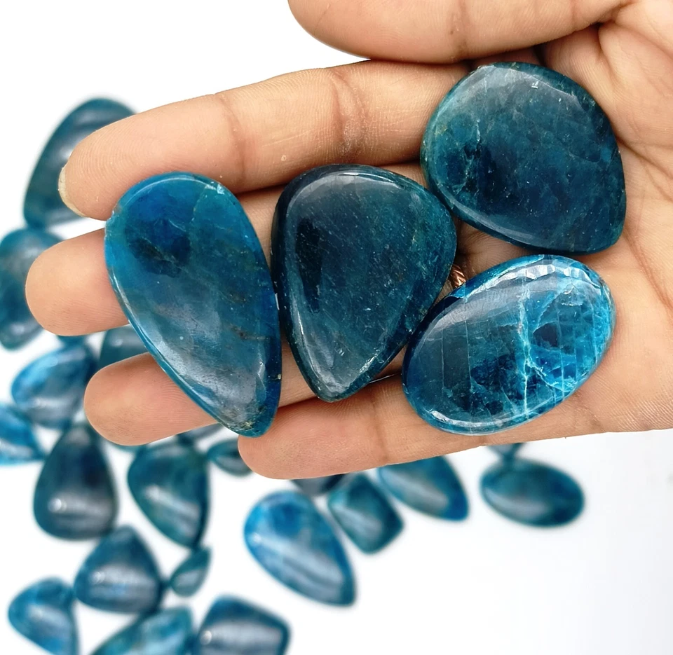 Lote de piedras preciosas sueltas de apatita natural hechas a mano apatita al por mayor 74336 Foto 3 de 4