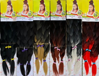 Xpression Lagos Braid Pre Stretched Flecht Haarverlängerung 42 46'' - 3er Pack