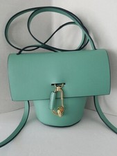 Zac Posen Belay Mini Crossbody Bag Purse Green Leather 