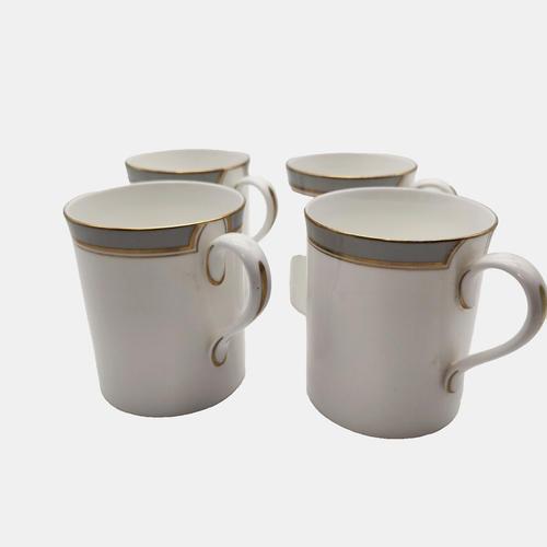 Royal Worcester Cups Howard Sky Blue Large Gold Trim England Bone China Vintage - Picture 2 of 5