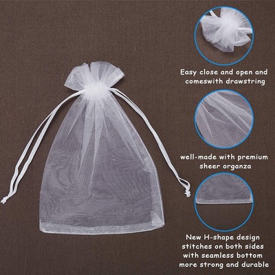 100x Organza Beutel Säckchen Schmuckbeutel Hochzeit Geschenk Befüllen Klein Tüte