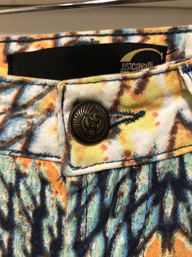 Vintage ROBERTO CAVALLI Pants Trousers Jeans Net Print Size US 26 IT 40 - Picture 3 of 8