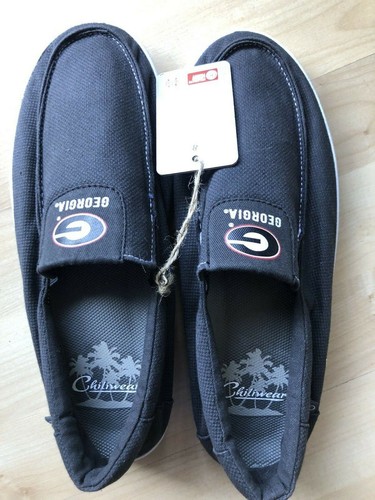 Georgia State Chiliwear Flats Loafers Casual Canvas Slip On Shoes US Mens Size 8 - Picture 2 of 4