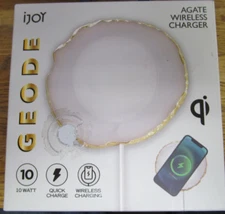 NEW WHITE AGATE WIRELESS IJOY GEODE WIRELESS PHONE CHARGER 10 WATTS FREESHIP