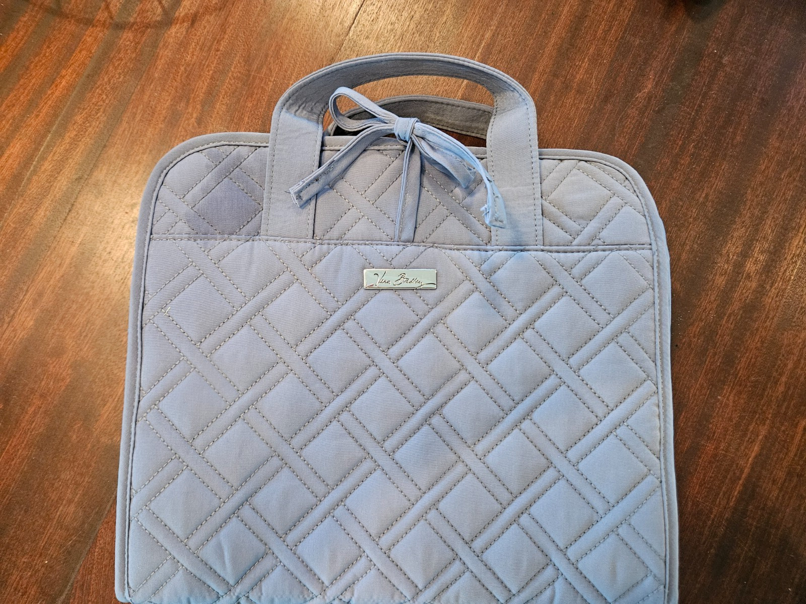 Vera Bradley Solid Blue-Gray Pattern Hanging Toil… - image 1