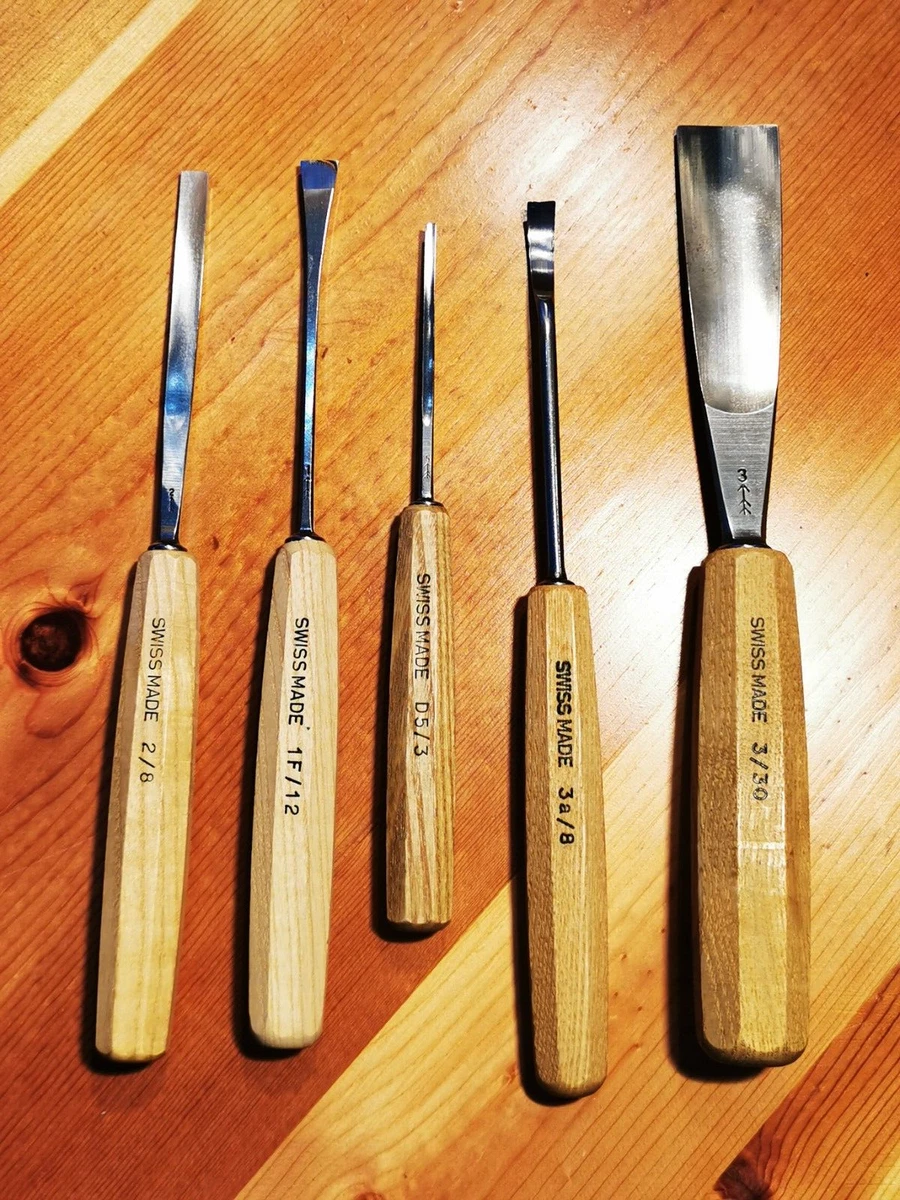 Pfeil Swiss Made - Wood Carving Gouge set of 5 great condition (setC)