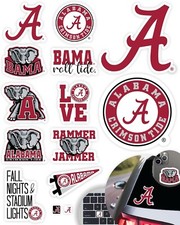 Alabama Crimson Tide Stickers and Decals 14 Pieces Large, Medium and Small Siz