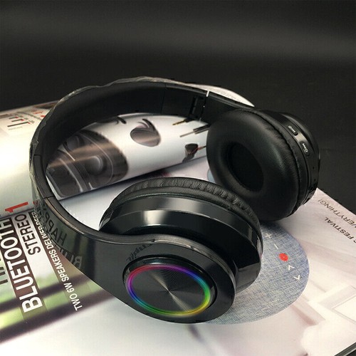 Luminous Wireless Bluetooth Headset Stereo Sports Headphones Support TF Card - Zdjęcie 7 z 13