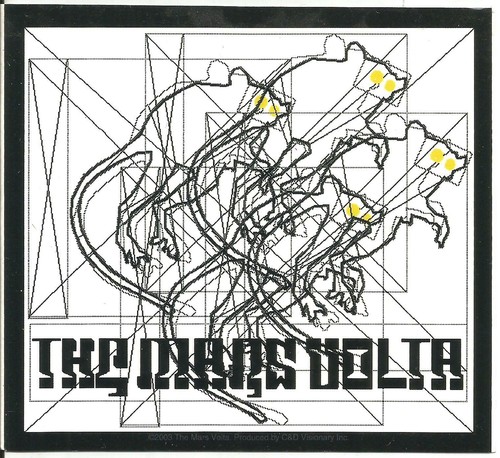 At the Drive in MARS VOLTA Rare PROMO Vinyl STICKER DECAL 5x4.5 of De Loused CD