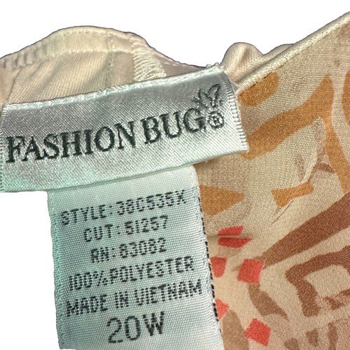 Vintage Fashion Bug Schrägschnitt Rock Übergröße 20 W getäfelt Chiffonrock - Bild 3 von 4
