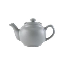 Teekanne Kaffeekanne Teekessel Steingut/ Keramik 450 ml matt grau, für 2 Tassen