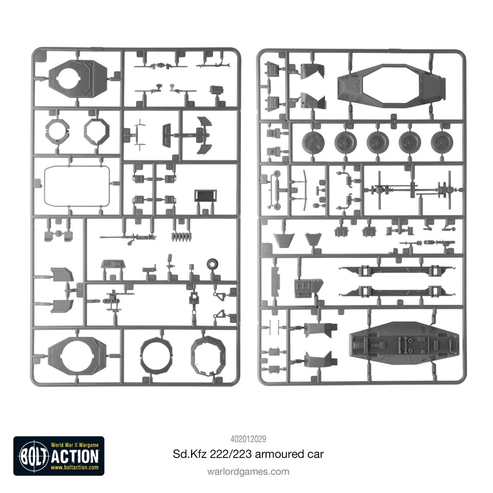 Warlord Games Bolt Action Miniatures: German Sd.Kfz 222/223 Armoured Car (2023 Release)