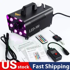 500W Smoke Machine Fog Machine Christmas Indoor-3 Stage LED Lights with 13 Color
