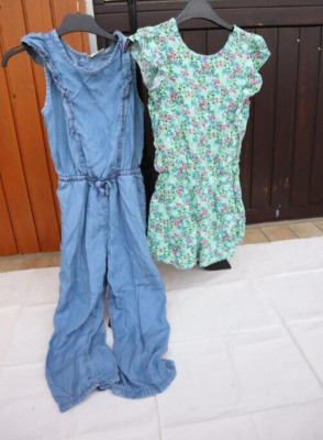 LB147  Zwei Mädchen Overalls, Größe 134/140,  Marke Alive/Y.F.K., sehr gepflegt