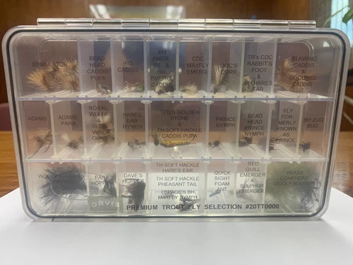 Orvis Premium Trout Fishing Fly Selection, Over 60 Flies, #20TT0000 New