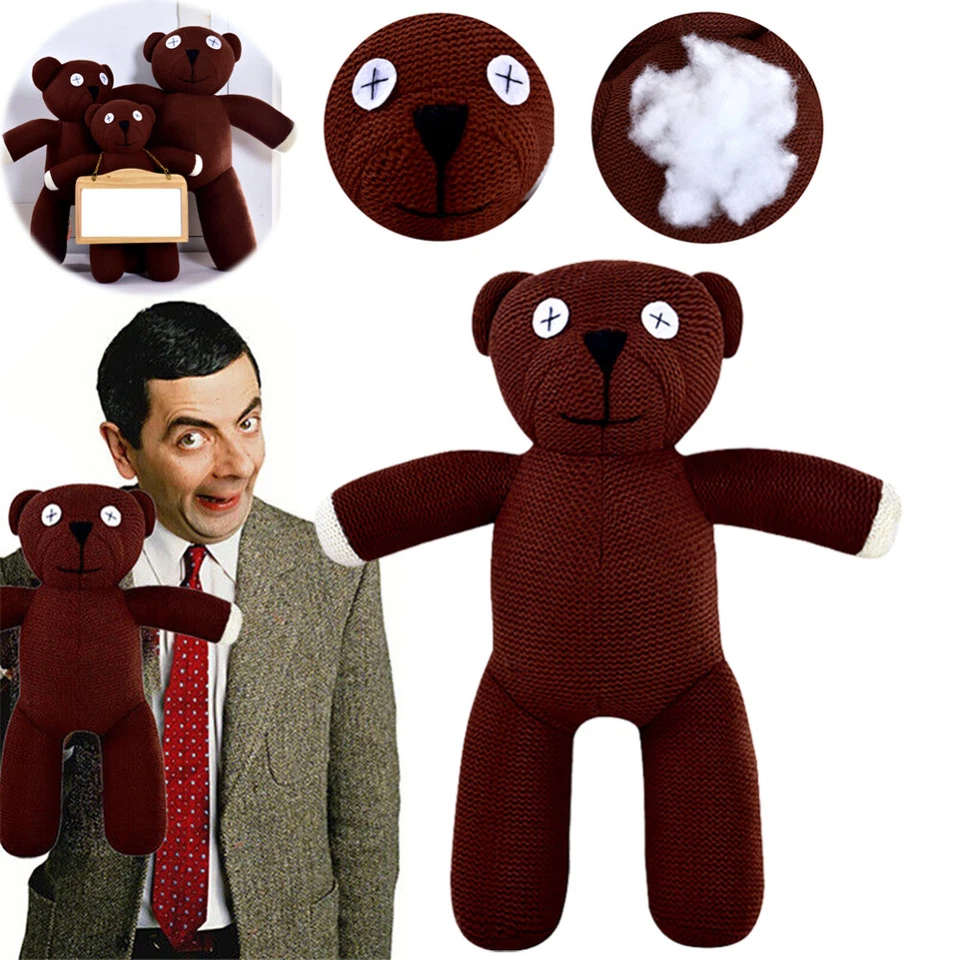 Mr Bean Teddy Bear Plush Toy Soft Stuffed Knitted Animal Kids Birthday Gifts AU - image 2 of 4