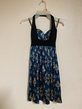 Vintage BEBE XS Halter Silk Dress