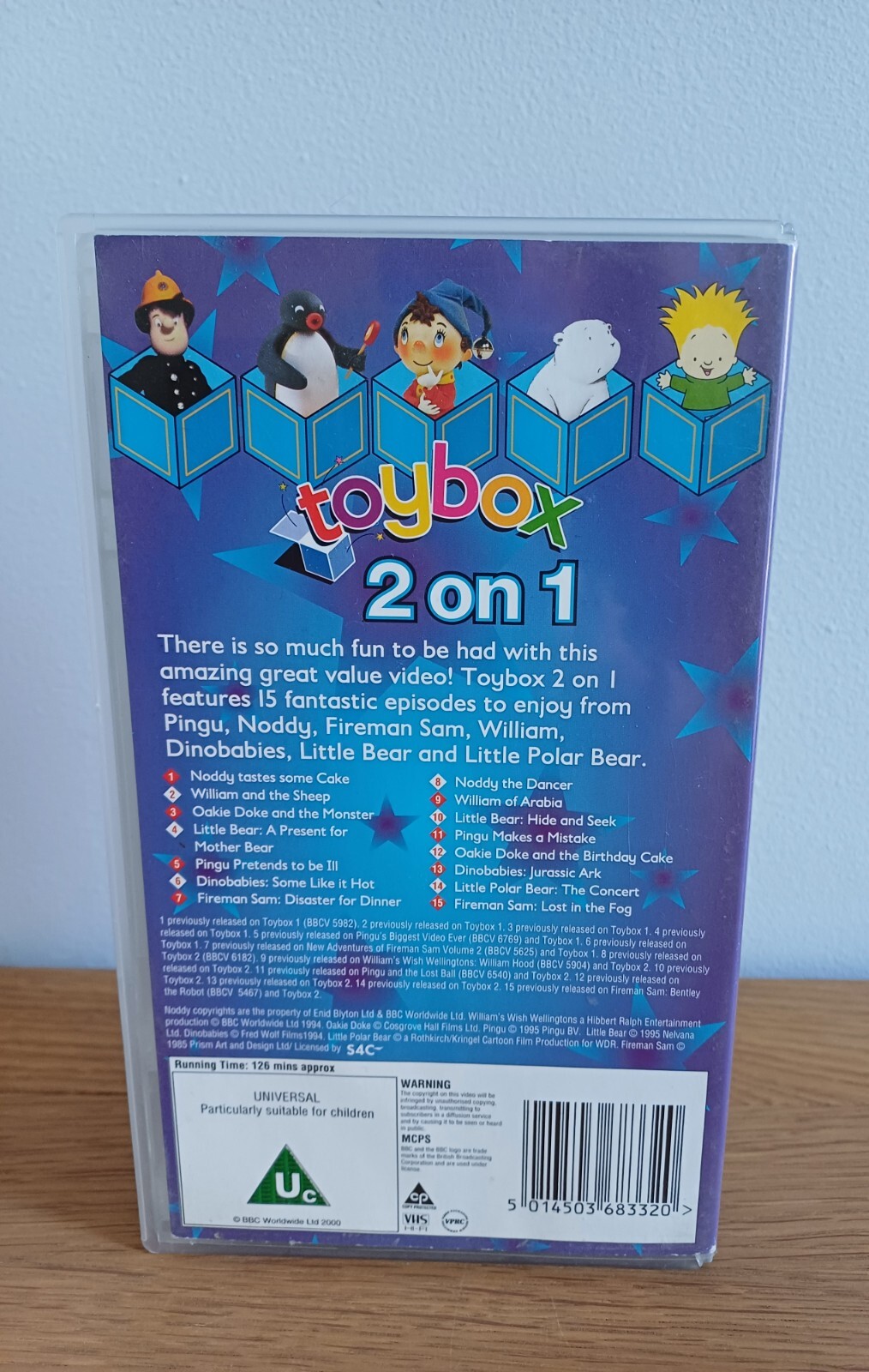 Toybox 2 On 1 VHS Video Tape Tested Children’s TV Favourites (Noddy