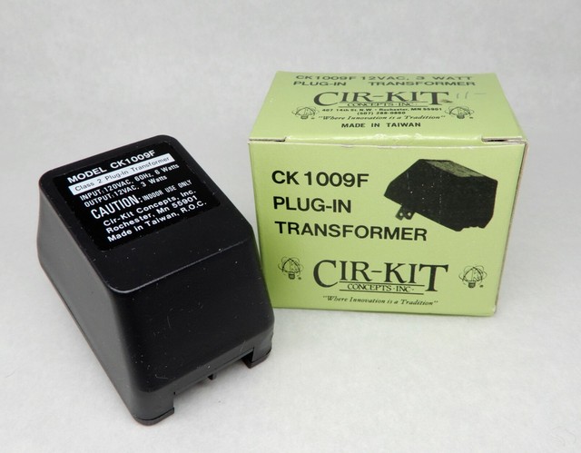 DOLLHOUSE Electrical Wiring Lighting Cir-Kit 1009F 3-Watt Transformer