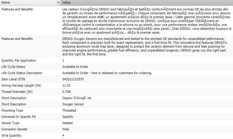 Sensor de oxígeno nuevo Denso Upstream para Lincoln Navigator 2001-2002 V8-5,4 L Foto 2 de 4