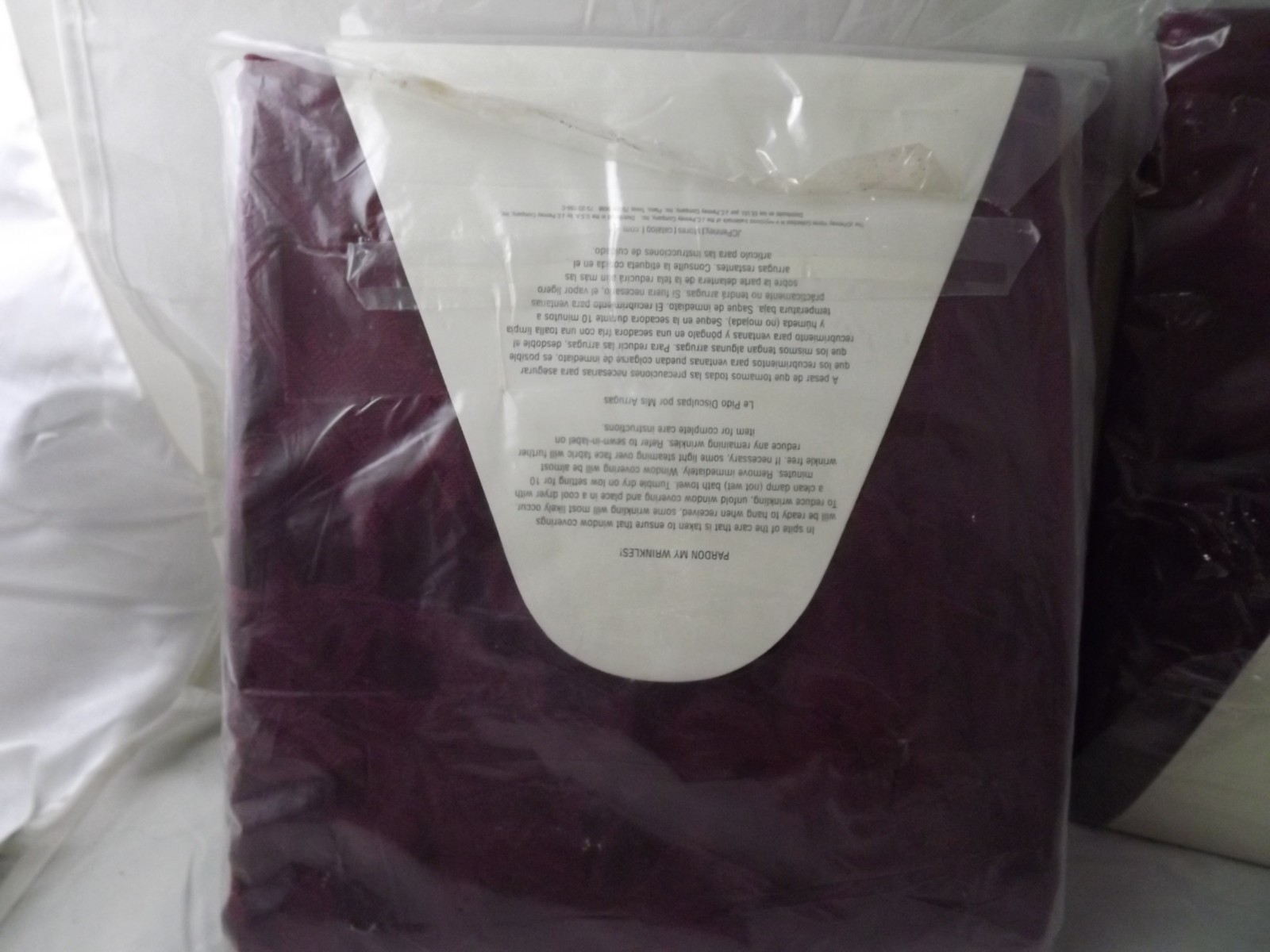 4 NEW JCPenney Scarsdale Burgundy Design Unlined Pole Top Panels Drape 40" x 84"