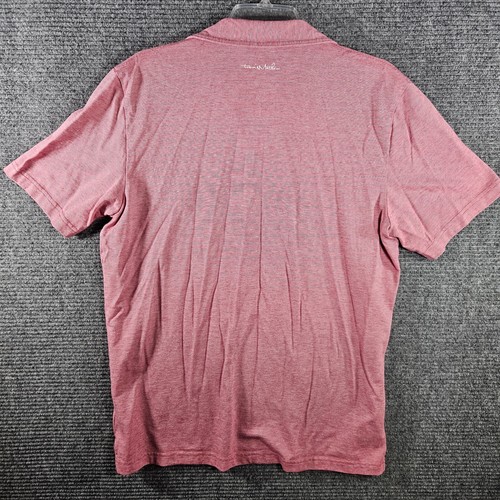 Travis Matthew Short Sleeve Polo Shirt Men Large Red Pima Cotton Polyester - Picture 5 of 5