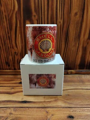 Muschelbecher, Esso, Castrol, Gulf, Lambretta, Vespa Geschenk, Man Cave Tee, Kaffee, Öl