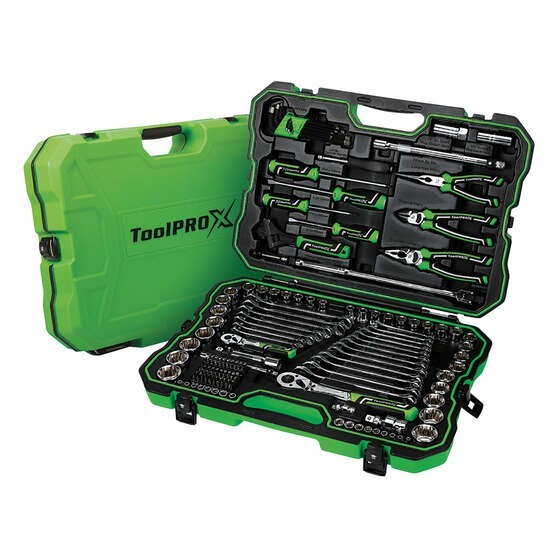 pro's kit  tool  セット ToolPro X 168 Piece Automotive Tool Kit Green Complete Boxed Set