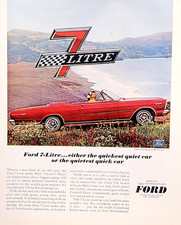 Ford Galaxie 500 7-litre Original 1966 Vintage Print Ad Wall Art Ford Galaxie 500 7-litre Original 1966 Vintage Print Ad Wall Art