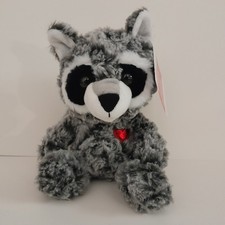 7" Sitting Plush Raccoon Stuffed Animal Plushie NWT