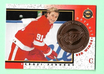 (1) SERGEI FEDOROV 1997-98 PINNACLE MINT  # 14 WINGS  BRONZE CARD (M9270)