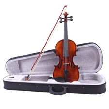 GV201 4/4 Classic Solid Wood Violin Case Bow Violin Strings Rosin Shoulder Rest