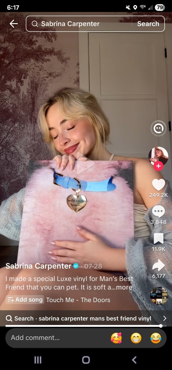 In Hand* Sabrina Carpenter Man's Best Friend Luxe Packaging