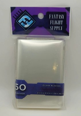 Fantasy Flight Supply Standard European Board Game Card Sleeves Clear (50 Ct.)