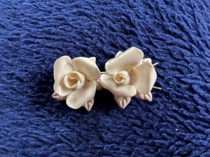 White Rose Barrette 