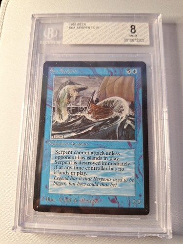 1993 BGS 8 Sea Serpent - Beta Edition MTG Magic The Gathering Graded Slab
