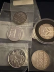 (5) 1/2 Oz Silver Gaming knockout Tokens - 2.5 Oz Silver Total