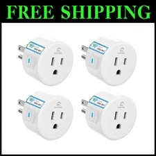 Voice-Controlled Smart Plug 4-Pack for Home Automation
