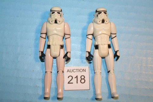 #218 VINTAGE STAR WARS LOOSE FIGURES 2 PACK STORMTROOPER GMFGI 1977 HK KENNER