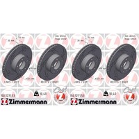 2X Zimmermann Black Z Bremsscheiben 324Mm Geschlitzt InnenbelÜFtet Vorne Passend