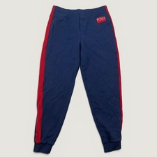 Polo Ralph Lauren Boys XL 18-20 Joggers Navy Blue Red Side Stripe 1992 Stadium