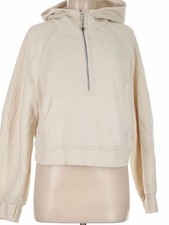 Lululemon Women's Cream Oversized Scuba Half-Zip Hoodie