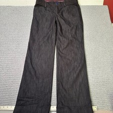 Lilly Pulitzer Trousers Palm Beach Fit 6 Dark Wash Indigo Wide Leg Coastal Chic