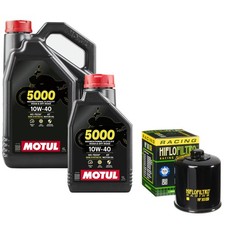 KVF400 Prairie 4x4 C Oil & RC Filter Motul 5000 10w40 5L Kawasaki KVF 400 2002 2.15 per litre