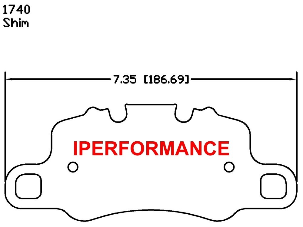 Titanium Brake Pad Shim Heat Shield Set for Porsche 911 GT3 RS 991, 2015-, Rr