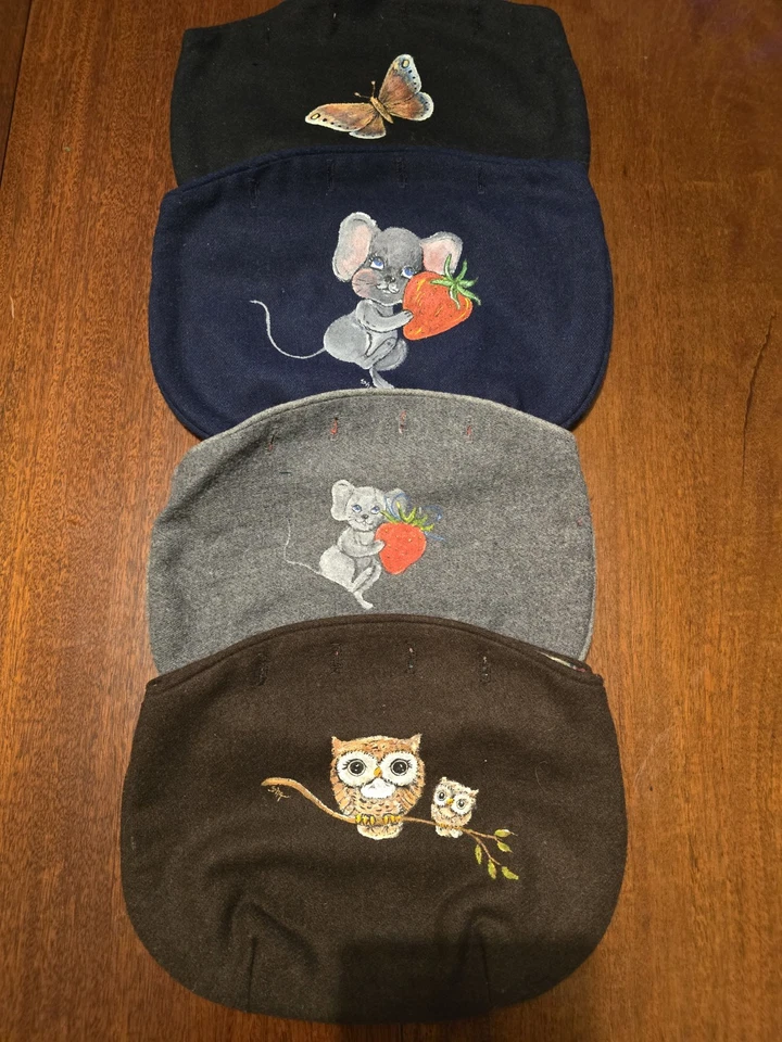 Bolso bermudas vintage años 80, asa de madera, 11 fundas, 4 reversibles (15 looks) Foto 3 de 4