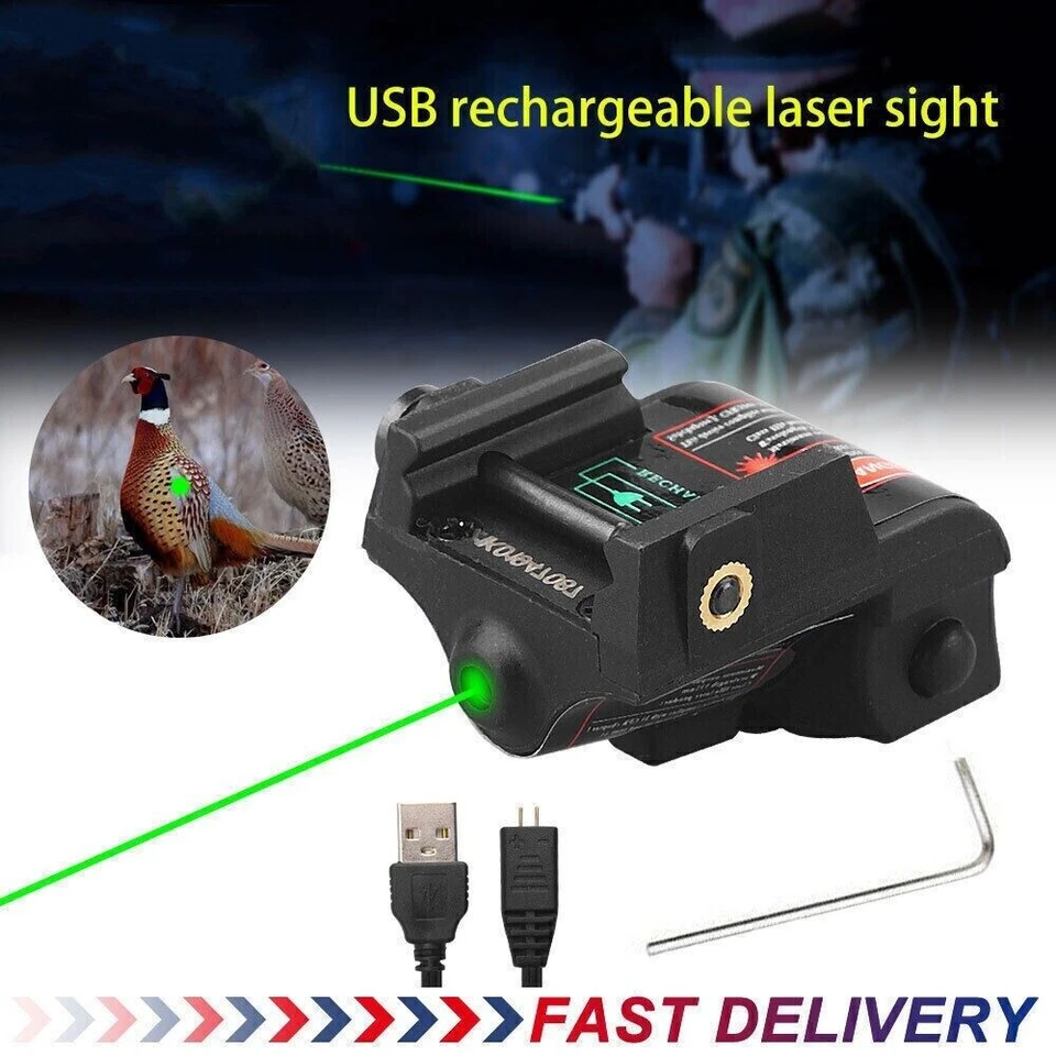 USB Rechargeable Green Blue Laser Sight For Pistol Glock 17 19 Taurus G2C G3 G3C - Image 4 of 4