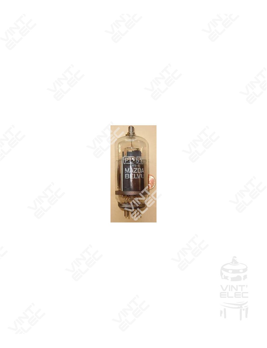 Tube PL511 Mazda original de fabrication ancienne pour collection