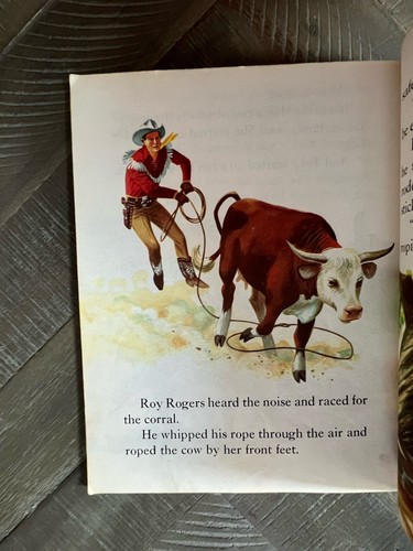 RARE 1954 Little Golden Book #195 Roy Rogers and Cowboy Toby 1st Ed "A" Print - Bild 7 von 12